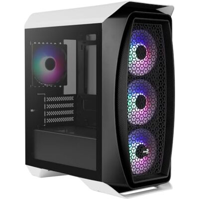 Aerocool Aerooneminifrost, PC-behuizing Micro ATX, 4 ventilatoren, 2 panelen, wit Aerocool Aerooneminifrost, PC-behuizing Micro ATX, 4 ventilatoren, 2 panelen, wit