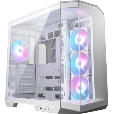 MSI MAG PANO 100R PZ pc-behuizing ATX wit ATX-capaciteit, GPU-installatiehouder, GPU-ondersteuning, stoffilter, draaibare opslaghouder, dubbele kamer, USB 20 Gbit/s Type-C MSI MAG PANO 100R PZ pc-behuizing ATX wit ATX-capaciteit, GPU-installatiehouder, GPU-ondersteuning, stoffilter, draaibare opslaghouder, dubbele kamer, USB 20 Gbit/s Type-C