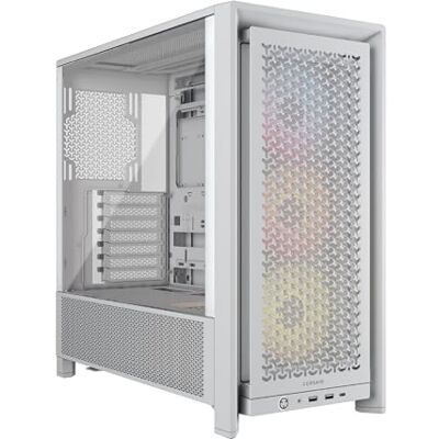 Corsair FRAME 4000D RS ARGB ATX modulaire behuizing, middelgroot, hoge luchtstroom, 3 vooraf geïnstalleerde RS ARGB-ventilatoren, ASUS BTF, MSI Project Zero, Gigabyte Project Stealth wit Corsair FRAME 4000D RS ARGB ATX modulaire behuizing, middelgroot, hoge luchtstroom, 3 vooraf geïnstalleerde RS ARGB-ventilatoren, ASUS BTF, MSI Project Zero, Gigabyte Project Stealth wit