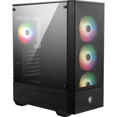 MSI PC-behuizing Gaming Mid Tower Zijpaneel van gehard glas 4 x 120 mm aRGB-ventilatoren Vloeibare koelhouder tot 240 mm radiator x 1 MAG Forge 112R MSI PC-behuizing Gaming Mid Tower Zijpaneel van gehard glas 4 x 120 mm aRGB-ventilatoren Vloeibare koelhouder tot 240 mm radiator x 1 MAG Forge 112R