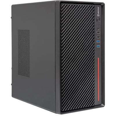 Unykach Micro ATX NUMEN 300 Pro computerbehuizing 4 USB (2 × 3.0 + 2 × 2.0), ATX-ondersteuning, GPU tot 250 mm, compact, zwart/rood, ideaal voor bedrijven, handel en instellingen Unykach Micro ATX NUMEN 300 Pro computerbehuizing 4 USB (2 × 3.0 + 2 × 2.0), ATX-ondersteuning, GPU tot 250 mm, compact, zwart/rood, ideaal voor bedrijven, handel en instellingen