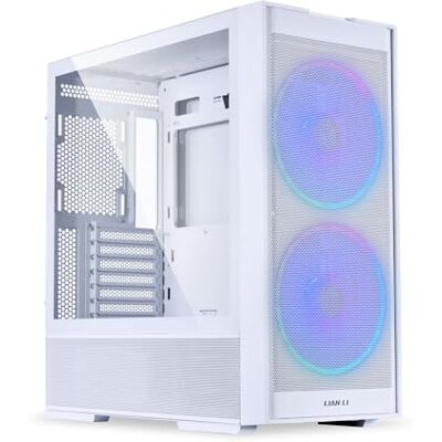 Lian-Li LANCOOL 206 Mid-tower pc-behuizing met twee 160 mm ARGB-ventilatoren en hoge luchtstroomdesign, wit Lian-Li LANCOOL 206 Mid-tower pc-behuizing met twee 160 mm ARGB-ventilatoren en hoge luchtstroomdesign, wit