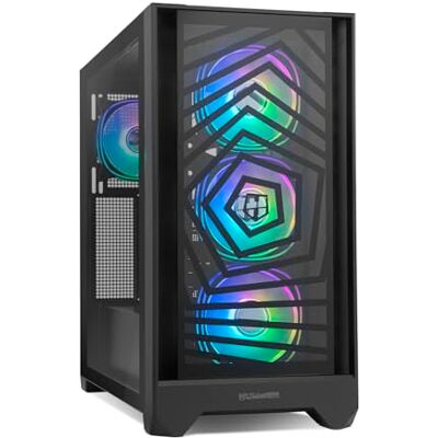 Xtreme HUMMER PLASMA Semitower ATX M-ATX ITX, frontpaneel van mesh en gehard glas inbegrepen, ruimte voor 7 ventilatoren, 4 x vooraf geïnstalleerde ARGB-ventilatoren, USB-C en 3.0, zwart Xtreme HUMMER PLASMA Semitower ATX M-ATX ITX, frontpaneel van mesh en gehard glas inbegrepen, ruimte voor 7 ventilatoren, 4 x vooraf geïnstalleerde ARGB-ventilatoren, USB-C en 3.0, zwart
