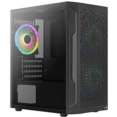 Aerocool TRINITYMINIBKV2, Micro ATX Behuizing, Getemperd Glas, 3xFRGB Fans, Zwart Aerocool TRINITYMINIBKV2, Micro ATX Behuizing, Getemperd Glas, 3xFRGB Fans, Zwart