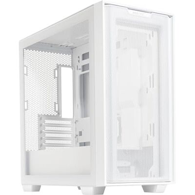 Asus A21 Case Micro-ATX, radiator tot 360 mm, grafische kaarten tot 380 mm, efficiënte koeling, kabelbeheer, wit chassis Asus A21 Case Micro-ATX, radiator tot 360 mm, grafische kaarten tot 380 mm, efficiënte koeling, kabelbeheer, wit chassis