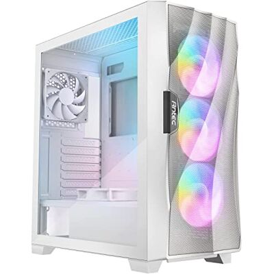 Antec DF700 Flux RGB gaming-behuizing met glazen venster, ATX, zonder voeding, 5 ventilatoren (3 ARGB voor), geavanceerde ventilatie, wit Antec DF700 Flux RGB gaming-behuizing met glazen venster, ATX, zonder voeding, 5 ventilatoren (3 ARGB voor), geavanceerde ventilatie, wit