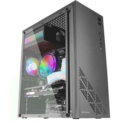Mars Gaming MC100 Gaming-behuizing, ATX, FRGB ventilator, 9 cm, Convect-Cool ventilatie, zwart Mars Gaming MC100 Gaming-behuizing, ATX, FRGB ventilator, 9 cm, Convect-Cool ventilatie, zwart