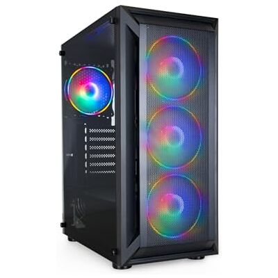 TOOQ TQGCC101-B RAGNÄROK Halftower behuizing voor gaming ATX/MicroATX/Mini-ITX, gehard glas, bevat 4 RGB-ventilatoren, kleur zwart TOOQ TQGCC101-B RAGNÄROK Halftower behuizing voor gaming ATX/MicroATX/Mini-ITX, gehard glas, bevat 4 RGB-ventilatoren, kleur zwart