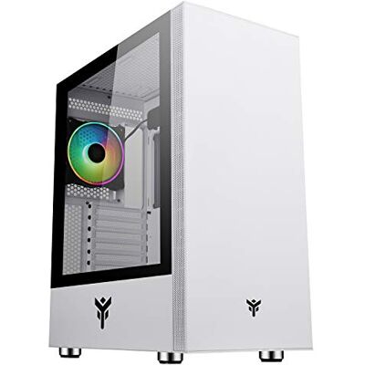 Itek Mid Tower ATX Vertibra S210 RGB behuizing met glasplaat, wit Itek Mid Tower ATX Vertibra S210 RGB behuizing met glasplaat, wit