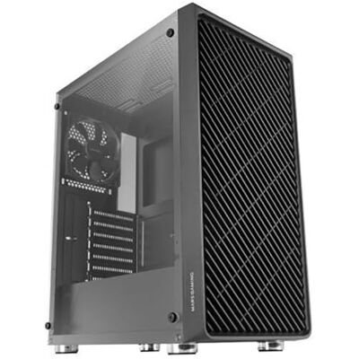 Mars Gaming MC-3000 zwart, medium tower Gaming ATX, venster van gehard glas, voorkant van metaal, mesh, 4 ventilatoren 120 mm Mars Gaming MC-3000 zwart, medium tower Gaming ATX, venster van gehard glas, voorkant van metaal, mesh, 4 ventilatoren 120 mm