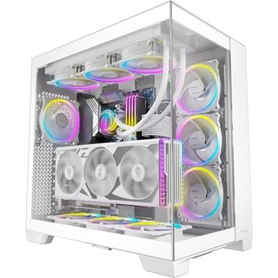 Antec C8 wit Pc-behuizing, ventilatoren niet inbegrepen, compatibel met RTX 40, dubbele kamer, ontwerp zonder gereedschap, type C, 360 mm radiatorhouder, voor- en zijpanelen van naadloos gehard glas Antec C8 wit Pc-behuizing, ventilatoren niet inbegrepen, compatibel met RTX 40, dubbele kamer, ontwerp zonder gereedschap, type C, 360 mm radiatorhouder, voor- en zijpanelen van naadloos gehard glas