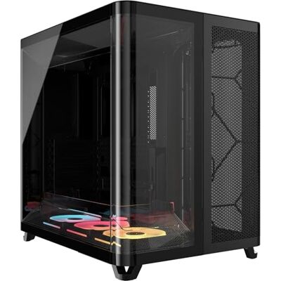 Corsair AIR 5400 LX-R RGB iCUE LINK pc-behuizing met driepersoonskamer 3 x RGB LX-R ventilatoren inbegrepen, panoramisch, geïsoleerde kamer voor AIO 360 mm, compatibel met moeders met omgekeerde Corsair AIR 5400 LX-R RGB iCUE LINK pc-behuizing met driepersoonskamer 3 x RGB LX-R ventilatoren inbegrepen, panoramisch, geïsoleerde kamer voor AIO 360 mm, compatibel met moeders met omgekeerde