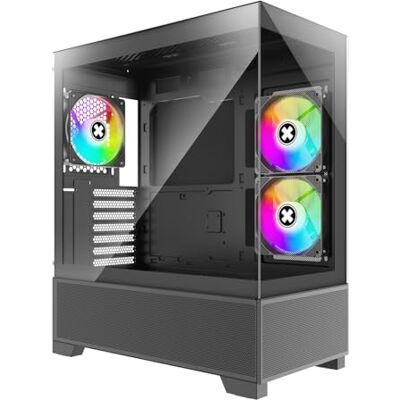 Xilence X218.ARGB XILENT Beam gaming-pc-behuizing, 3 ARGB PWM-ventilatoren, ATX midi-toren, aquariumglaslook, hoge luchtstroom, geoptimaliseerd kabelbeheer, PWM/ARGB besturingskaart, zwart Xilence X218.ARGB XILENT Beam gaming-pc-behuizing, 3 ARGB PWM-ventilatoren, ATX midi-toren, aquariumglaslook, hoge luchtstroom, geoptimaliseerd kabelbeheer, PWM/ARGB besturingskaart, zwart