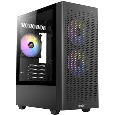 Antec NX500M ARGB, frontpaneel van mesh met hoge luchtstroom, type C 3.2 Gen2, 3 x 120 mm ARGB-ventilatoren inbegrepen, zijwand van gehard glas, tot 6 ventilatoren, radiatorhouder Antec NX500M ARGB, frontpaneel van mesh met hoge luchtstroom, type C 3.2 Gen2, 3 x 120 mm ARGB-ventilatoren inbegrepen, zijwand van gehard glas, tot 6 ventilatoren, radiatorhouder