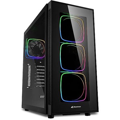 Sharkoon TG6 RGB Midi Tower zwart Sharkoon TG6 RGB Midi Tower zwart