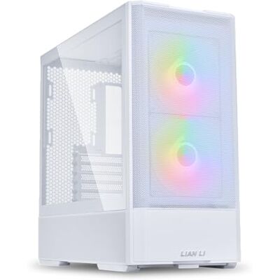 Lian-Li LANCOOL 207 PC-behuizing voor gaming, ATX, wit, RGB-verlichting, grafische kaarten tot 375 mm, radiator tot 360 mm, staal, gehard glas Lian-Li LANCOOL 207 PC-behuizing voor gaming, ATX, wit, RGB-verlichting, grafische kaarten tot 375 mm, radiator tot 360 mm, staal, gehard glas