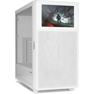 Xtreme HUMMER BIOS Semitower ATX M-ATX ITX, 8 inch LCD-display, personaliseerbaar, voorzijde van metaal, mesh, zijzijde van gehard glas, ruimte voor 11 ventilatoren, USB-C en 3.0, wit Xtreme HUMMER BIOS Semitower ATX M-ATX ITX, 8 inch LCD-display, personaliseerbaar, voorzijde van metaal, mesh, zijzijde van gehard glas, ruimte voor 11 ventilatoren, USB-C en 3.0, wit