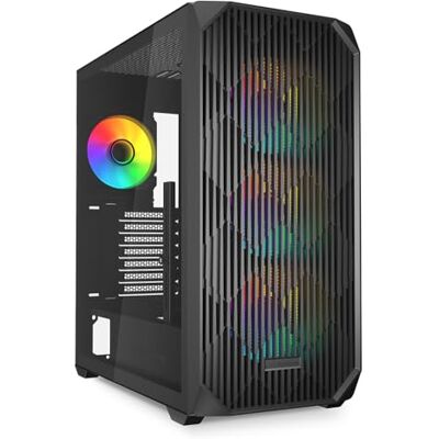 Sharkoon AK3 RGB zwart, ATX pc-behuizing Sharkoon AK3 RGB zwart, ATX pc-behuizing