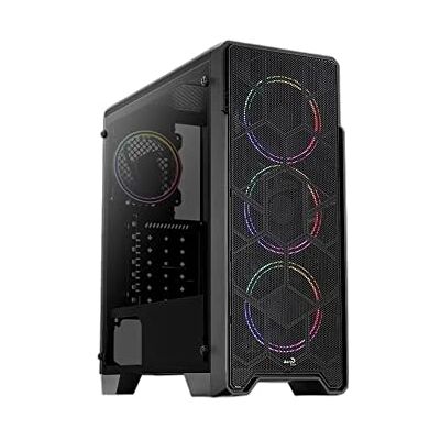 Aerocool ATX Ore V1 RGB Midtower behuizing met glasplaat, zwart ACCM-PV21033.11 Aerocool ATX Ore V1 RGB Midtower behuizing met glasplaat, zwart ACCM-PV21033.11