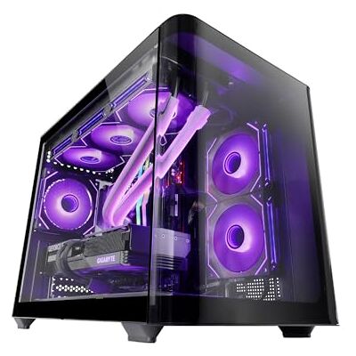 Mars Gaming MARSGAMING MC-FUSIONM, Micro-ATX gaming-behuizing, compleet zijvenster en continu gebogen voorkant van gehard glas, mini-pc-toren, ontwerp met dubbele kamer, vloeistofkoelhouder, Mars Gaming MARSGAMING MC-FUSIONM, Micro-ATX gaming-behuizing, compleet zijvenster en continu gebogen voorkant van gehard glas, mini-pc-toren, ontwerp met dubbele kamer, vloeistofkoelhouder,