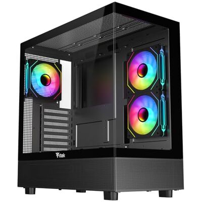 Itek Case SHOWBUI 42B speeltoren ATX, 3 x 12 cm ARGB-ventilator, 2 x USB 3, Type-C, zij- en frontpaneel, Temp Glass Itek Case SHOWBUI 42B speeltoren ATX, 3 x 12 cm ARGB-ventilator, 2 x USB 3, Type-C, zij- en frontpaneel, Temp Glass