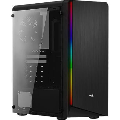 Aerocool Rift PC-behuizing (acryl zijpaneel, RGB-leds op het voorpaneel, 13 verlichtingsmodi, 12 cm ventilator, USB 3.0) zwart Aerocool Rift PC-behuizing (acryl zijpaneel, RGB-leds op het voorpaneel, 13 verlichtingsmodi, 12 cm ventilator, USB 3.0) zwart