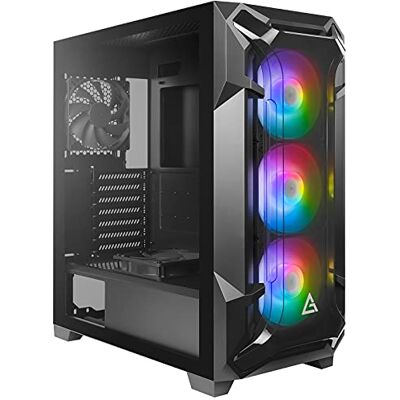 Antec Midtower ATX Dark Fleet DF600 RGB Flow behuizing met glasplaat, zwart Antec Midtower ATX Dark Fleet DF600 RGB Flow behuizing met glasplaat, zwart