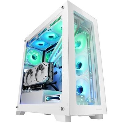 Mars Gaming MC-XP, aangepaste E-ATX-behuizing, dubbel glas van gehard glas, volledige vloeistofkoeling, XXL gaming-toren, verticale PCIs, USB 3.0, wit Mars Gaming MC-XP, aangepaste E-ATX-behuizing, dubbel glas van gehard glas, volledige vloeistofkoeling, XXL gaming-toren, verticale PCIs, USB 3.0, wit