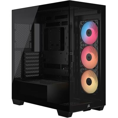 Corsair 3500X RS-R ARGB pc-behuizing middelgroot, 3 voorgeïnstalleerde RS120-R ARGB-ventilatoren, geschikt voor maximaal 10 120 mm ventilatoren, compatibel met moederbord met omgekeerde aansluiting Corsair 3500X RS-R ARGB pc-behuizing middelgroot, 3 voorgeïnstalleerde RS120-R ARGB-ventilatoren, geschikt voor maximaal 10 120 mm ventilatoren, compatibel met moederbord met omgekeerde aansluiting