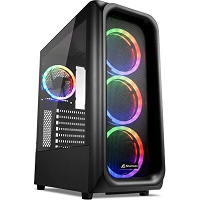 Sharkoon ATX Semi-Tower TK5M RGB ATX behuizing zwart Sharkoon ATX Semi-Tower TK5M RGB ATX behuizing zwart