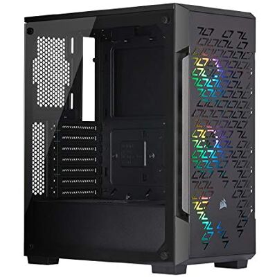 Corsair CC-9011173-WW, iCUE 220T RGB Airflow, Smart ATX gaming box van gehard glas, zwart Corsair CC-9011173-WW, iCUE 220T RGB Airflow, Smart ATX gaming box van gehard glas, zwart