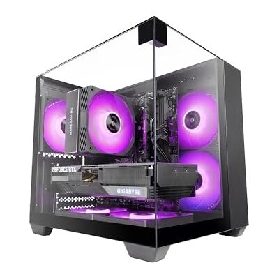 Mars Gaming MC-VISIONM, compacte gaming-behuizing, MicroATX, drievoudig gehard glas, structuur met dubbele kamer, houder voor vloeistofkoeling tot 240 mm, mini-tower pc met grote interne capaciteit, zwart Mars Gaming MC-VISIONM, compacte gaming-behuizing, MicroATX, drievoudig gehard glas, structuur met dubbele kamer, houder voor vloeistofkoeling tot 240 mm, mini-tower pc met grote interne capaciteit, zwart