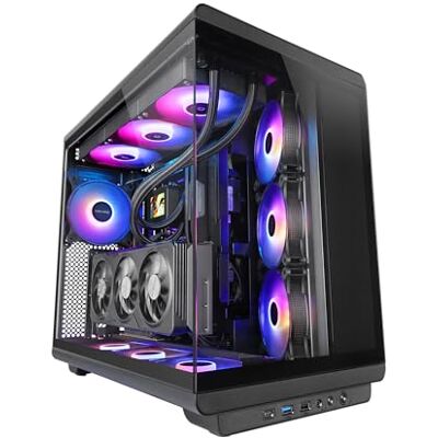 Mars Gaming MC-REV, Gaming behuizing ATX, dubbel gehard glas, 3 x omgekeerde ARGB-ventilatoren 12 cm, verticale montage grafische kaarten, pc-toren met houder voor vloeistofkoeling tot 360 mm, zwart Mars Gaming MC-REV, Gaming behuizing ATX, dubbel gehard glas, 3 x omgekeerde ARGB-ventilatoren 12 cm, verticale montage grafische kaarten, pc-toren met houder voor vloeistofkoeling tot 360 mm, zwart
