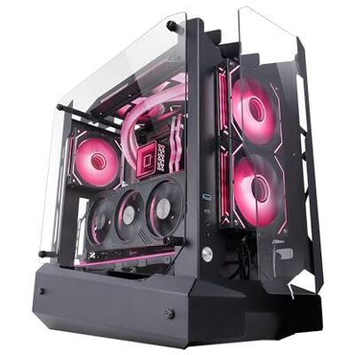 Mars Gaming MARSGAMING MC-EDGE, ATX gaming-behuizing, outdoor-design, drievoudig paneel van gehard glas, PC Mid Tower, houder voor vloeistofkoeling tot 240 mm, intern kabelbeheersysteem Mars Gaming MARSGAMING MC-EDGE, ATX gaming-behuizing, outdoor-design, drievoudig paneel van gehard glas, PC Mid Tower, houder voor vloeistofkoeling tot 240 mm, intern kabelbeheersysteem