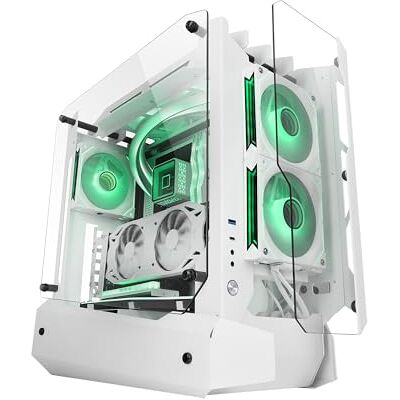 Mars Gaming MARSGAMING MC-EDGE, ATX gaming-behuizing, outdoor-design, drievoudig paneel van gehard glas, PC Mid Tower, houder voor vloeistofkoeling tot 240 mm, intern kabelbeheersysteem Mars Gaming MARSGAMING MC-EDGE, ATX gaming-behuizing, outdoor-design, drievoudig paneel van gehard glas, PC Mid Tower, houder voor vloeistofkoeling tot 240 mm, intern kabelbeheersysteem