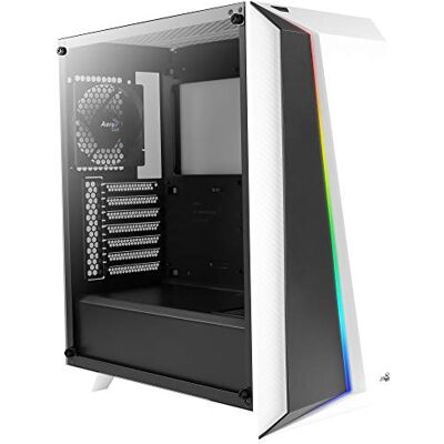 Aerocool CYLONPROWG PC-behuizing, RGB, ATX, gehard glas, ventilator, 12 cm, wit Aerocool CYLONPROWG PC-behuizing, RGB, ATX, gehard glas, ventilator, 12 cm, wit