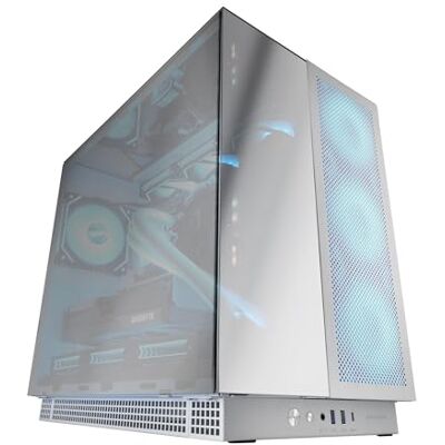 Mars Gaming MARSGAMING MC-NOVA3 Gaming-behuizing, Custom XXL E-ATX, drievoudig continu verchroomd glas, zonder frame, volledige houder, vloeistofkoeling, aluminium 2 mm, pc-toren met dubbele slaapkamer, USB-C, wit Mars Gaming MARSGAMING MC-NOVA3 Gaming-behuizing, Custom XXL E-ATX, drievoudig continu verchroomd glas, zonder frame, volledige houder, vloeistofkoeling, aluminium 2 mm, pc-toren met dubbele slaapkamer, USB-C, wit