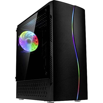 Kolink ATX Inspire K5 A RGB Midtower behuizing met glasplaat, zwart Kolink ATX Inspire K5 A RGB Midtower behuizing met glasplaat, zwart