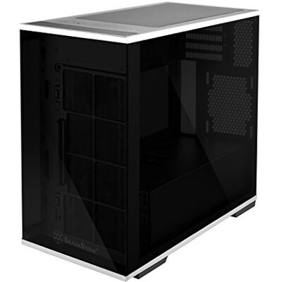 Silverstone Technology SST-LD01B Lucid Serie Mini ATX Tower Computer Case, Hoge Stille Luchtstroom, 3X Gehard Glas Zijpaneel Zwart Silverstone Technology SST-LD01B Lucid Serie Mini ATX Tower Computer Case, Hoge Stille Luchtstroom, 3X Gehard Glas Zijpaneel Zwart