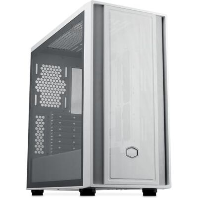 Cooler Master MasterBox 600 E-ATX Airflow behuizing voor middelgrote toren wit MB achteraansluiting en 420 mm radiator, ondersteunt tot 7 behuizingsventilatoren, zijkant van gehard glas, USB Cooler Master MasterBox 600 E-ATX Airflow behuizing voor middelgrote toren wit MB achteraansluiting en 420 mm radiator, ondersteunt tot 7 behuizingsventilatoren, zijkant van gehard glas, USB