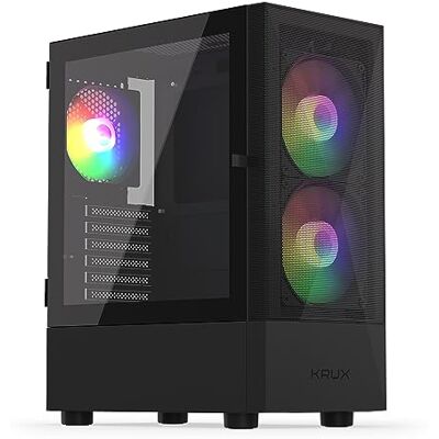 KRUX Vako ARGB, 2 x 140 mm ARGB en 1 x ARGB ventilator 1 x 120 mm inbegrepen, ATX pc-behuizing KRX0132 KRUX Vako ARGB, 2 x 140 mm ARGB en 1 x ARGB ventilator 1 x 120 mm inbegrepen, ATX pc-behuizing KRX0132