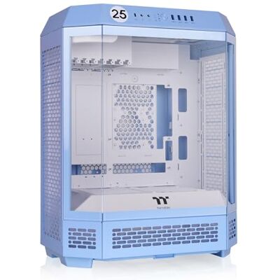 Thermaltake CA-1Z1-00MFWN-00 The Tower 600 Medium Tower ATX-behuizing, 3 panelen van gehard glas, moederbordhouder met verborgen connector, PCI-e roterende sleuven, hortensia blauw Thermaltake CA-1Z1-00MFWN-00 The Tower 600 Medium Tower ATX-behuizing, 3 panelen van gehard glas, moederbordhouder met verborgen connector, PCI-e roterende sleuven, hortensia blauw