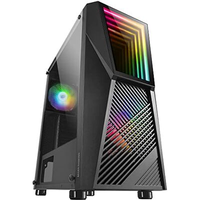 Mars Gaming Midtower behuizing ATX RBGB met glasplaat, zwart Mars Gaming Midtower behuizing ATX RBGB met glasplaat, zwart