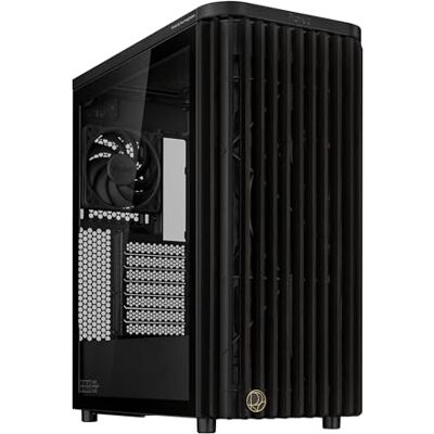 Asus ProArt PA401 Wood Edition, ATX PC-chassis voor middelgrote toren, houten frontpaneel, zijwand van gehard glas, 2 x 160 mm ventilator met ringbladen, knopvergrendeling Asus ProArt PA401 Wood Edition, ATX PC-chassis voor middelgrote toren, houten frontpaneel, zijwand van gehard glas, 2 x 160 mm ventilator met ringbladen, knopvergrendeling