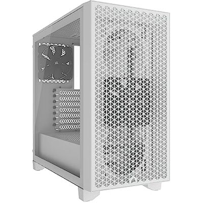 Corsair 3000D AIRFLOW PC-behuizing Mid-Tower – 3-polige ventilator – GPU-ondersteuning met 4 sleuven – geschikt voor 8 ventilatoren van 120 mm – high-airflow design – wit Corsair 3000D AIRFLOW PC-behuizing Mid-Tower – 3-polige ventilator – GPU-ondersteuning met 4 sleuven – geschikt voor 8 ventilatoren van 120 mm – high-airflow design – wit