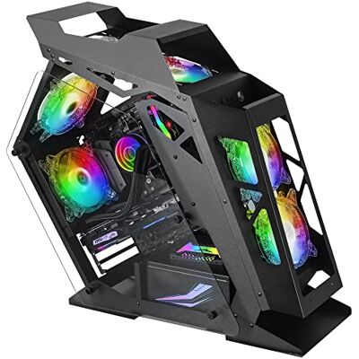 Mars Gaming MC61, pc-behuizing voor gaming, compact, Micro-ATX, 4 ventilatoren, 12 cm, ARGB chroom, dubbele beglazing van gehard glas, zwart Mars Gaming MC61, pc-behuizing voor gaming, compact, Micro-ATX, 4 ventilatoren, 12 cm, ARGB chroom, dubbele beglazing van gehard glas, zwart