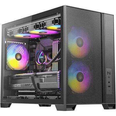 Antec M-stroom, 6 PWM-ventilatoren inbegrepen, F-LUX-platform, verticaal luchtstroomontwerp, 360 mm bovenste radiatorhouder, type C 3.2 Gen 2, full-size stoffilter, compact Antec M-stroom, 6 PWM-ventilatoren inbegrepen, F-LUX-platform, verticaal luchtstroomontwerp, 360 mm bovenste radiatorhouder, type C 3.2 Gen 2, full-size stoffilter, compact
