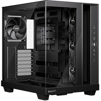 be quiet! Light Base 500 Black PC-behuizing voor en zijraam, vitrine, ontwerp met dubbele kamer, 4 Pure Wings 3 PWM-ventilatoren, geen RGB, aansluitontwerp aan de achterkant be quiet! Light Base 500 Black PC-behuizing voor en zijraam, vitrine, ontwerp met dubbele kamer, 4 Pure Wings 3 PWM-ventilatoren, geen RGB, aansluitontwerp aan de achterkant