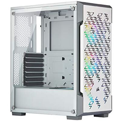 Corsair CC-9011174-WW, iCUE 220T RGB Airflow, middentoren ATX behuizing van gehard glas wit Corsair CC-9011174-WW, iCUE 220T RGB Airflow, middentoren ATX behuizing van gehard glas wit