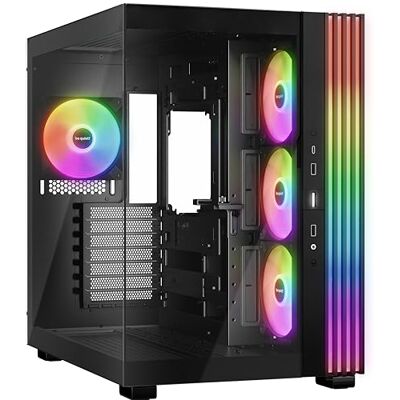 be quiet! Light Base 600 LX Black PC behuizing met adembenemend panoramisch zicht, Dual Chamber design, massieve ARGB ledstrip, 4 Light Wings LX PWM ventilatoren, omgekeerd en bruikbaar be quiet! Light Base 600 LX Black PC behuizing met adembenemend panoramisch zicht, Dual Chamber design, massieve ARGB ledstrip, 4 Light Wings LX PWM ventilatoren, omgekeerd en bruikbaar